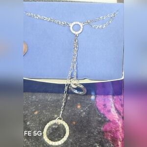 Vintage Avon  New In Box Going In Circles "Y" Necklace